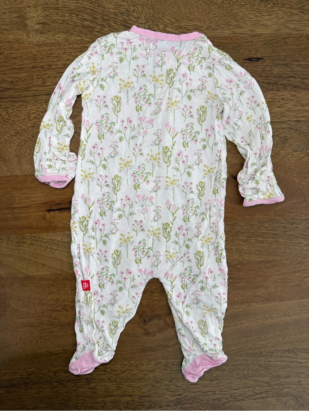 Magnetic Me Floral Footed Pajamas - Size 0-3 Months - Picture 2 of 4